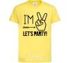 Kids T-shirt I am two let's party cornsilk фото