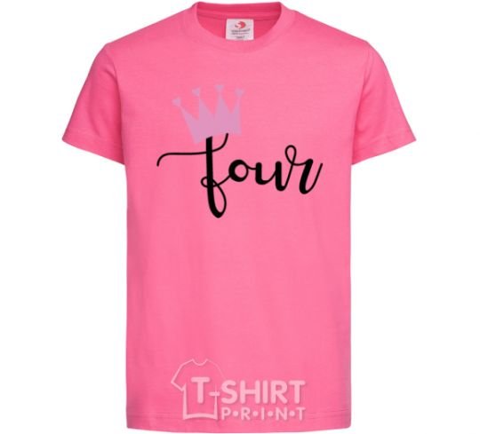 Детская футболка Four crown Ярко-розовый фото