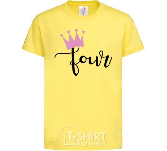 Kids T-shirt Four crown cornsilk фото