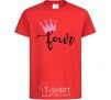 Kids T-shirt Four crown red фото