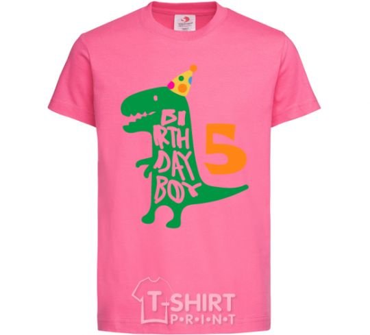 Kids T-shirt Birthday boy 5 heliconia фото