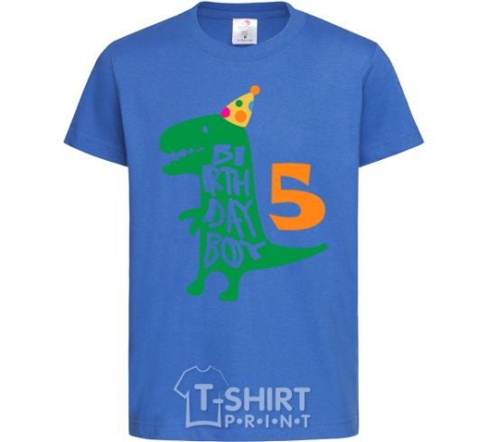 Kids T-shirt Birthday boy 5 royal-blue фото