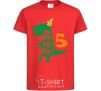 Kids T-shirt Birthday boy 5 red фото