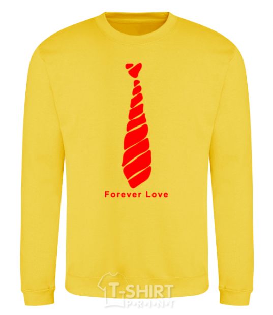 Sweatshirt Forever Love her yellow фото