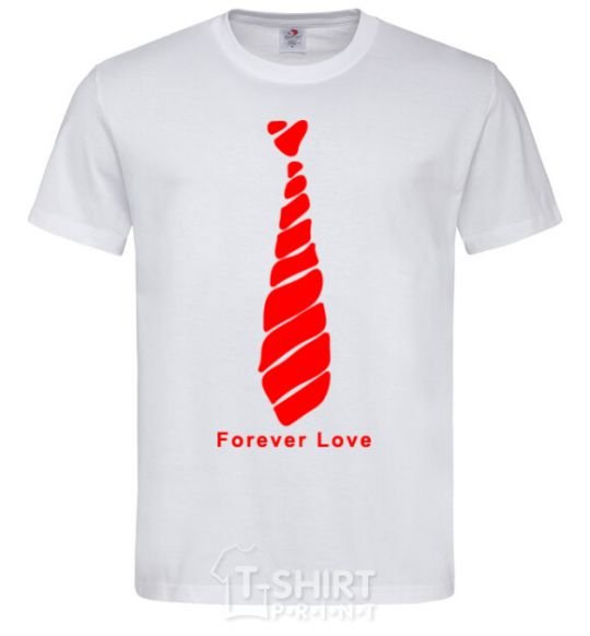 Men's T-Shirt Forever Love her White фото