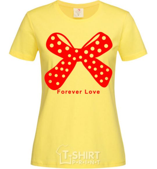 Женская футболка Forever Love him Лимонный фото