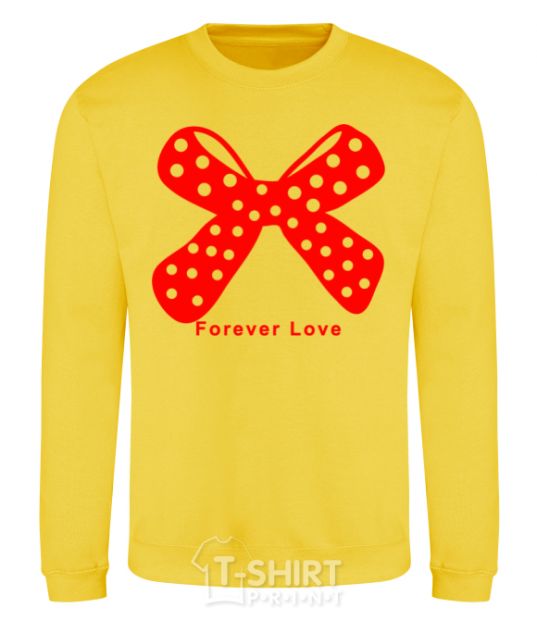 Sweatshirt Forever Love him yellow фото