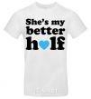 Men's T-Shirt She is my better half White фото