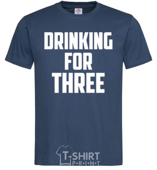 Men's T-Shirt Drinking for three navy-blue фото