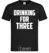 Men's T-Shirt Drinking for three black фото