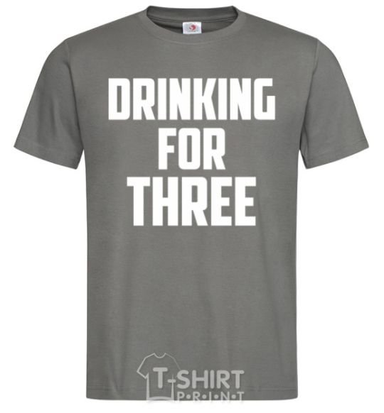 Мужская футболка Drinking for three Графит фото