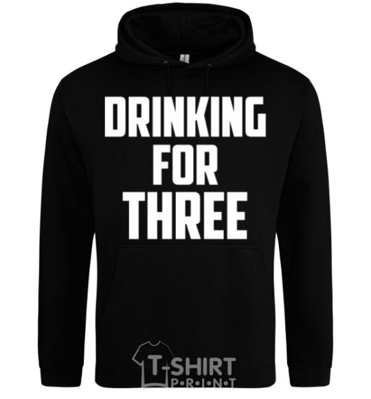 Men`s hoodie Drinking for three black фото