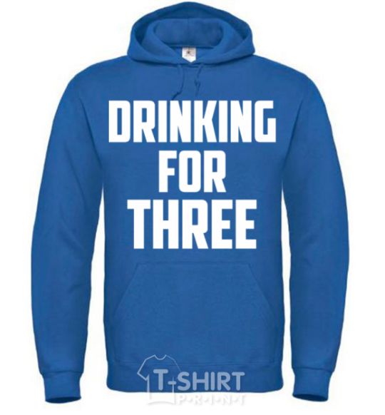 Men`s hoodie Drinking for three royal фото