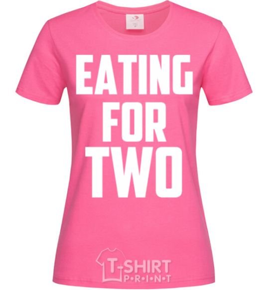 Женская футболка Eating for two Ярко-розовый фото