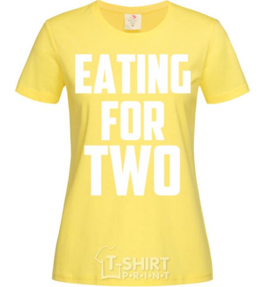 Женская футболка Eating for two Лимонный фото