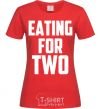 Women's T-shirt Eating for two red фото