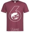 Men's T-Shirt 6 Devil burgundy фото