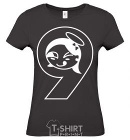 Women's T-shirt 9 angel black фото