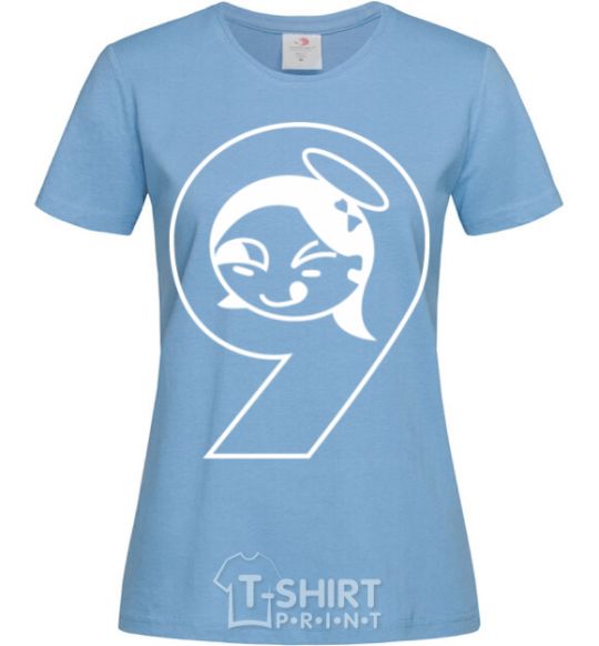 Women's T-shirt 9 angel sky-blue фото