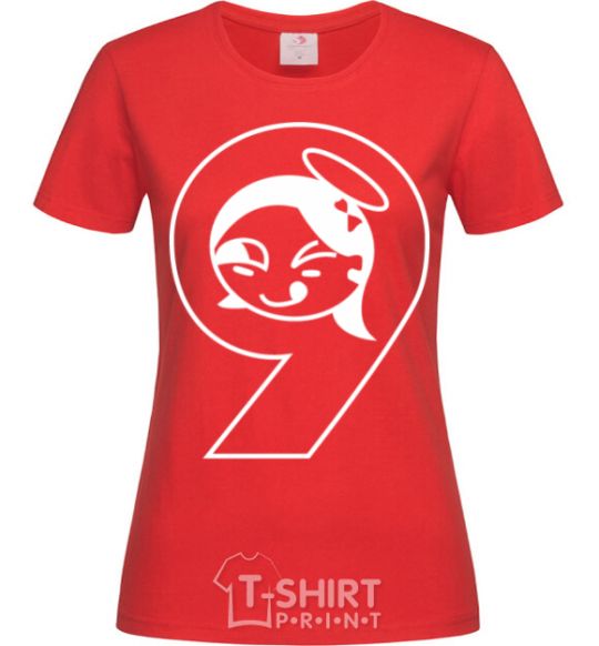 Women's T-shirt 9 angel red фото