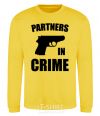Sweatshirt Partners in crime she yellow фото