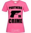 Женская футболка Partners in crime she Ярко-розовый фото