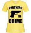 Women's T-shirt Partners in crime she cornsilk фото