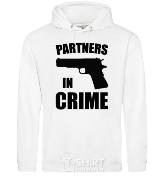 Men`s hoodie Partners in crime he White фото