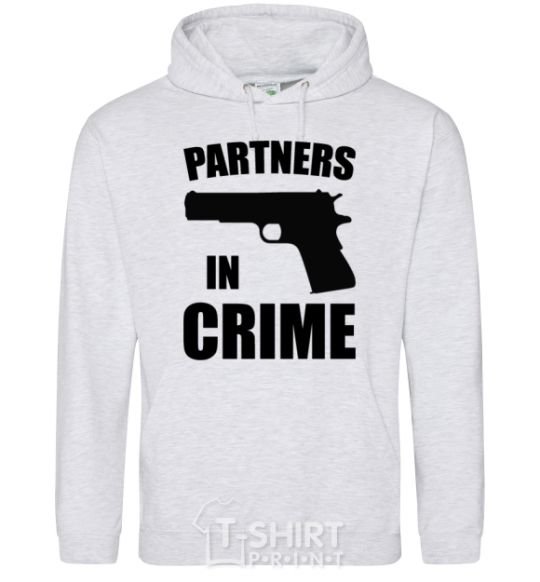 Men`s hoodie Partners in crime he sport-grey фото