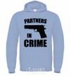 Men`s hoodie Partners in crime he sky-blue фото