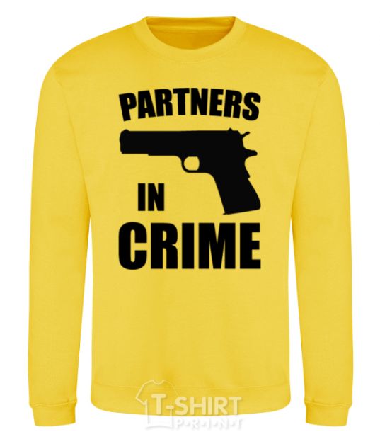 Sweatshirt Partners in crime he yellow фото