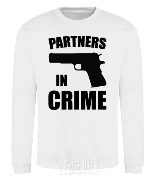 Sweatshirt Partners in crime he White фото