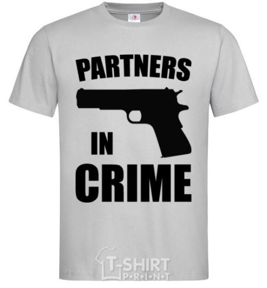 Men's T-Shirt Partners in crime he grey фото
