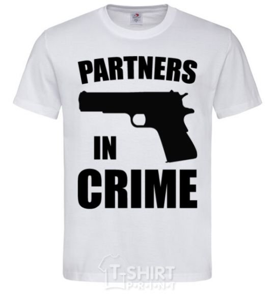 Men's T-Shirt Partners in crime he White фото