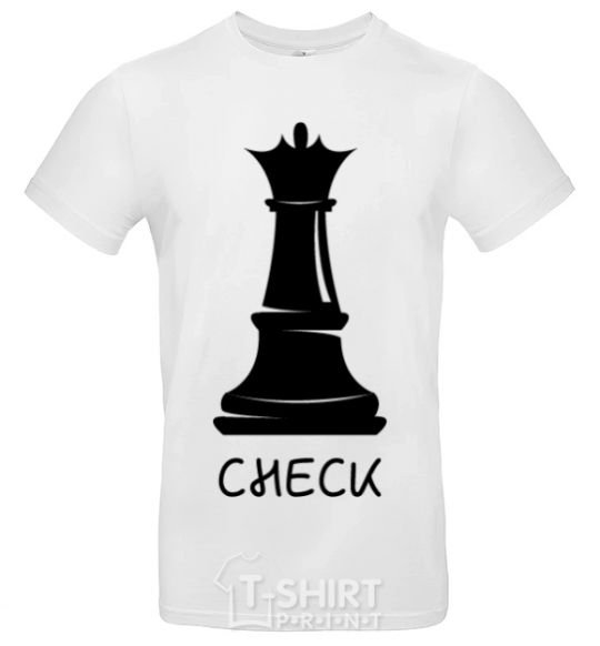 Men's T-Shirt Check White фото