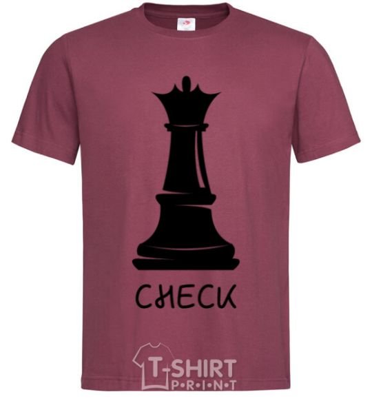 Men's T-Shirt Check burgundy фото