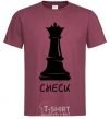 Men's T-Shirt Check burgundy фото