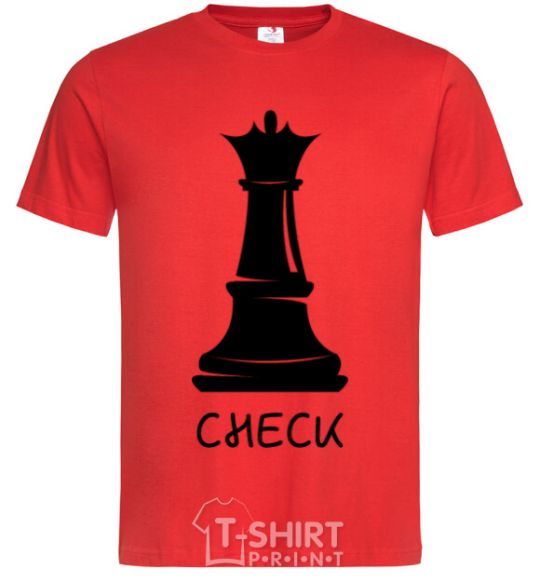 Men's T-Shirt Check red фото