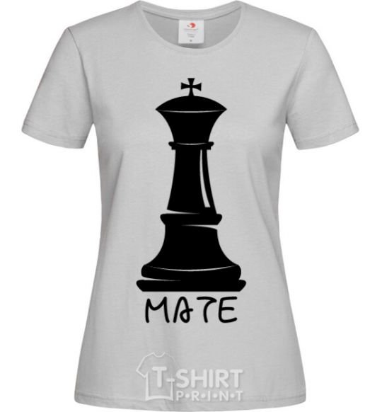 Women's T-shirt Mate grey фото