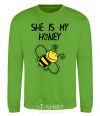 Sweatshirt She is my honey orchid-green фото