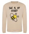 Sweatshirt She is my honey sand фото