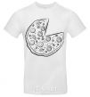 Мужская футболка Pizza Белый фото