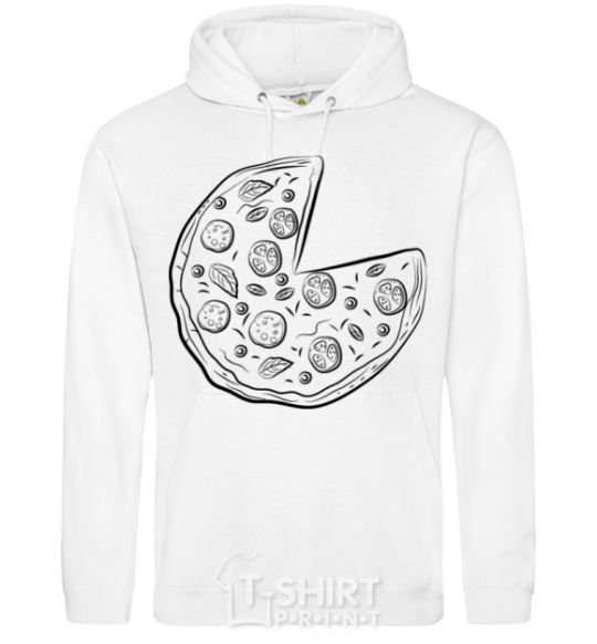 Men`s hoodie Pizza White фото