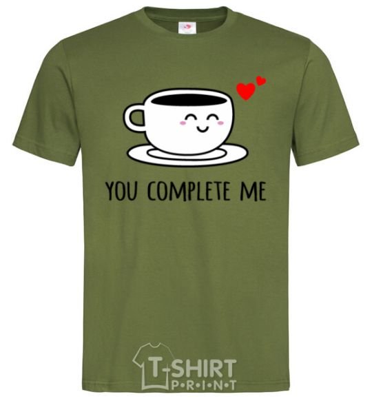 Men's T-Shirt You complete me cup millennial-khaki фото