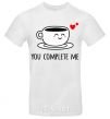 Мужская футболка You complete me cup Белый фото