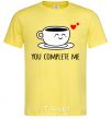 Мужская футболка You complete me cup Лимонный фото