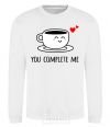 Sweatshirt You complete me cup White фото