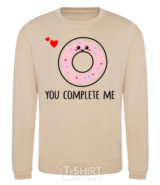 Sweatshirt You complete me donut sand фото