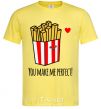 Men's T-Shirt You make me perfect potato cornsilk фото