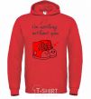 Men`s hoodie I am nothing without you he bright-red фото